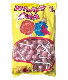 Sucettes Ramzy Fizzy Fraise en gros conditionnement