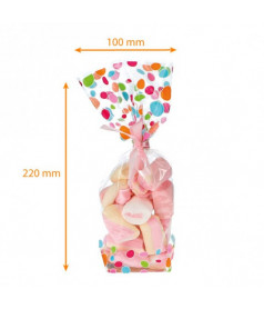 Accessoire Sachet Fond Carton 100x220 mm Perle pour confiseries et bonbons en gros conditionnement