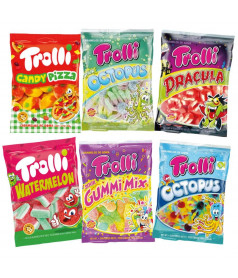 Pack 72 Sachets 100 gr Trolli + Présentoir Offert en gros conditionnement