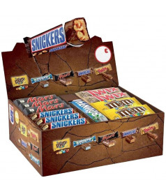 Barres chocolatées au chocolat au lait Snickers mini taille, sac de 9,7 oz