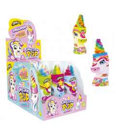 Confiserie ludique Johny Bee Unicorn Pop Candy en gros conditionnement