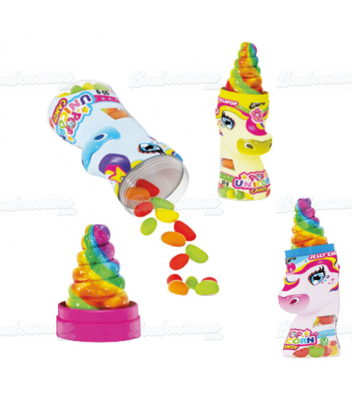 Confiserie ludique Johny Bee Unicorn Pop Candy en gros conditionnement