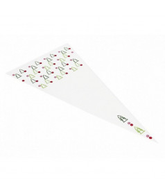 Accessoire Sachet Cône Noël 180 mm x 370 mm pour confiseries et bonbons en gros conditionnement