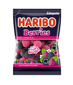 Sachet Haribo 100 gr Berries DLUO 07/24 en gros conditionnement