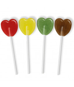 Mini Lollipop Heart Mix
 Packaging-Box of 200 pcs