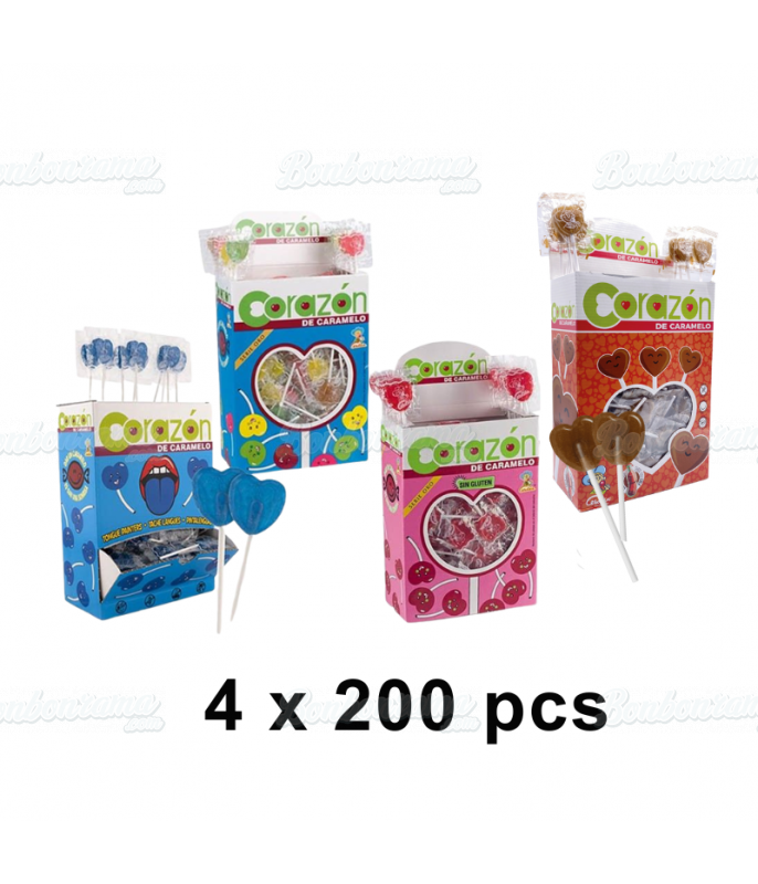 Pack Mini Sucette Coeur x 800 pcs en gros conditionnement