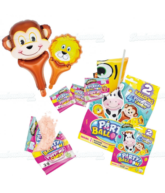 Confiserie ludique Johny Bee Party Balloon Zoo DLUO 08/24 en gros conditionnement