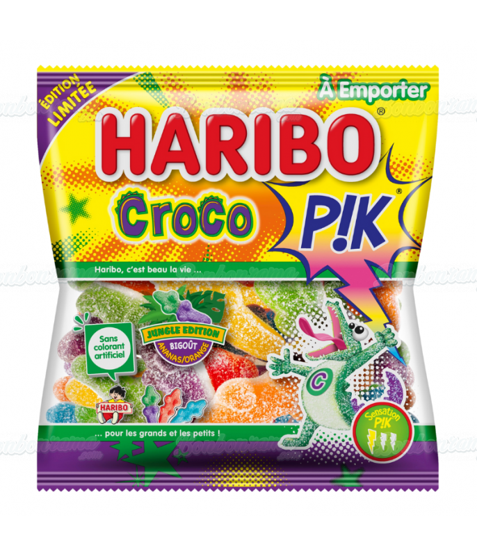 Sachet Haribo 120 g Croco Pik en gros conditionnement