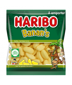 Sachet Haribo 120 g banan's en gros conditionnement