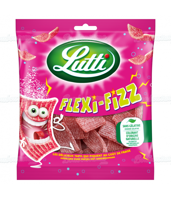 Sachet Lutti 90 g Flexi Fizz Fraise en gros conditionnement