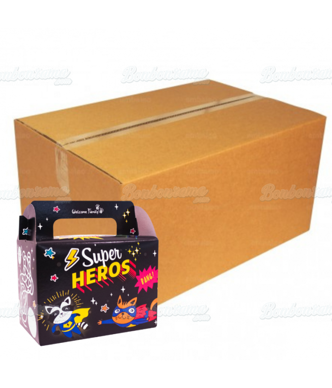 Accessoire Boîte Bonbon Super Héro pour confiseries et bonbons en gros conditionnement
