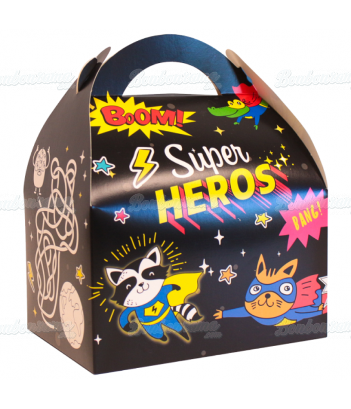 Accessoire Boîte Bonbon XL Super Hero pour confiseries et bonbons en gros conditionnement