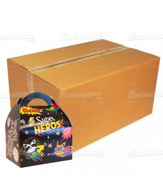 Accessoire Boîte Bonbon XL Super Hero pour confiseries et bonbons en gros conditionnement