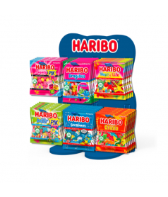 180 Haribo Bags 120 gr + Blue Goldbears Display in wood Haribo - 1