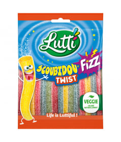 Sachet Lutti 100 gr Scoubidou Twist Fizz en gros conditionnement
