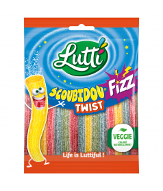 Sachet Lutti 100 gr Scoubidou Twist Fizz en gros conditionnement