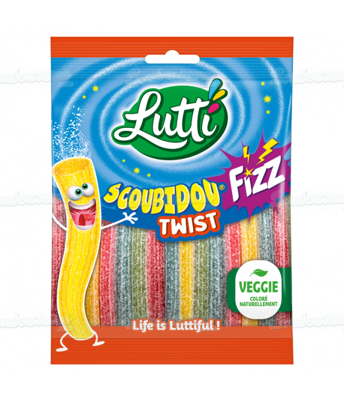Sachet Lutti 100 gr Scoubidou Twist Fizz en gros conditionnement