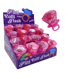 Confiserie ludique Ring Lolli Flash DLUO 10/26 en gros conditionnement