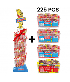 Pack Roulette Haribo x 225 pcs + Présentoir Offert