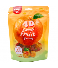 Sachet 120 gr 4D Fruit Gummy Orange