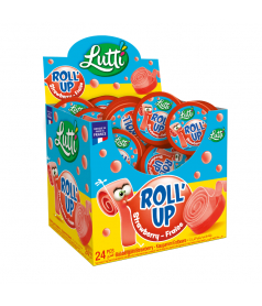 Chewing gum Roll Up Fraise Lutti en gros conditionnement