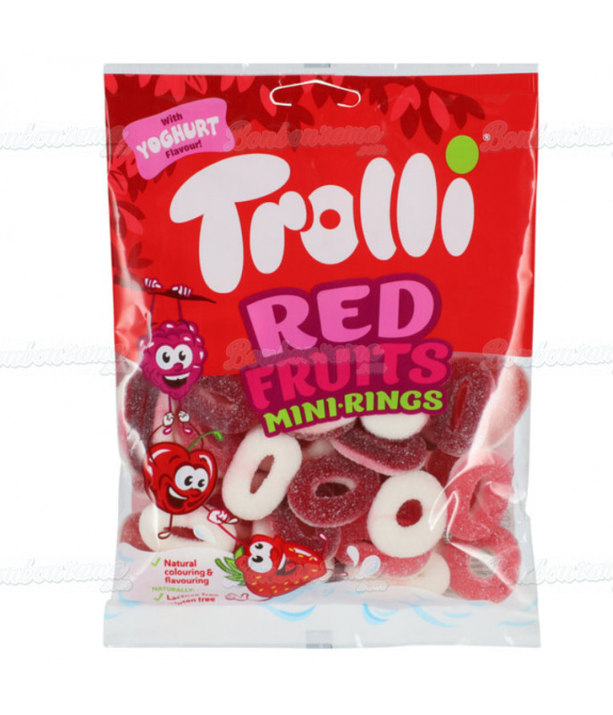Bonbon gélifié en vrac Sachet Minirings Fruits Rouge Trolli en gros conditionnement