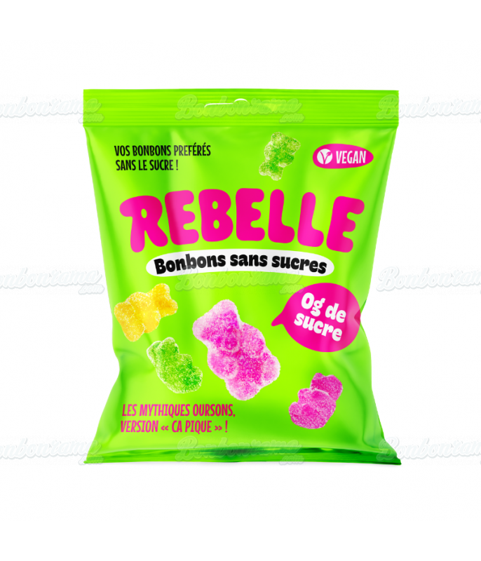 Beutel Rebelle 50 Gr Saure Bären ohne Zucker