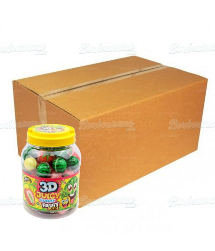 Confiserie ludique Johny Bee 3D Juicy Gummy Fruit Burst en gros conditionnement
