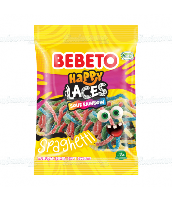 Zakje Bebeto 80 gr Spaghetti Sour Rainbow