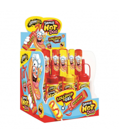 Confiserie ludique Squeeze Hot Dog en gros conditionnement