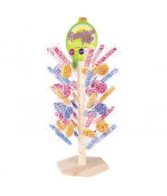 Funfair Lollipops x 100 pcs + Wooden Display Stand