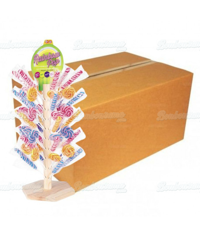 Sucettes Sucette Foraine x 100 pcs + Présentoir Bois en gros conditionnement
