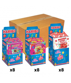 Pack 720 Mini Sachets 40 gr Haribo + Présentoir Bac 3D Goldbears en gros conditionnement