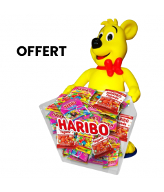 720 Haribo Süßigkeit + 3D Goldbears Aufsteller aus Holz