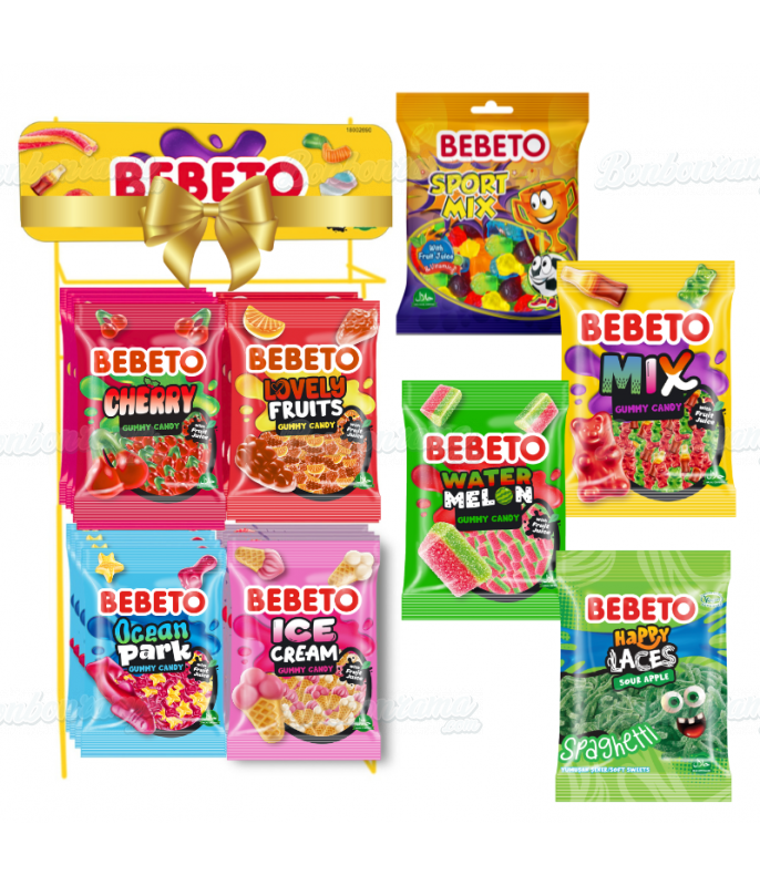 Lot 96 Bebeto 80g Bags + Free Display