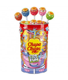 Chupa Chups Lollipops Metal Bucket