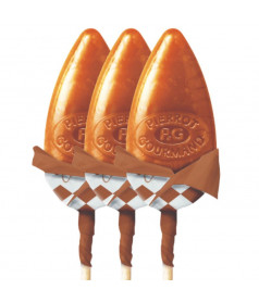 Sucettes Etui 10 Sucettes Caramel Pierrot Gourmand en gros conditionnement