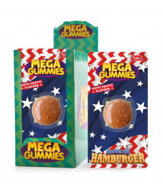 Bonbon gélifié XL Mega Gummies American Hamburger (120 gr) en gros conditionnement
