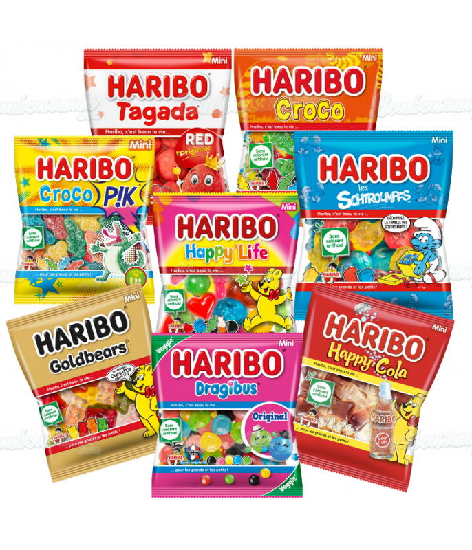 Mega Fête Mix 168 Mini Sachets Haribo en gros conditionnement
