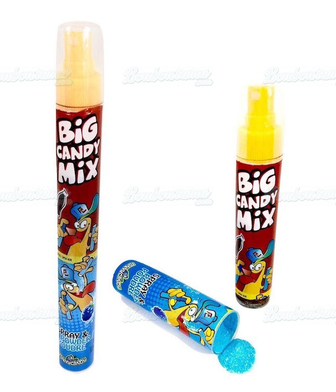 Confiserie ludique Big Candy Mix Spray + Poudre en gros conditionnement
