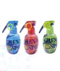 Confiserie ludique Grenade Spray DLUO 12/25 en gros conditionnement
