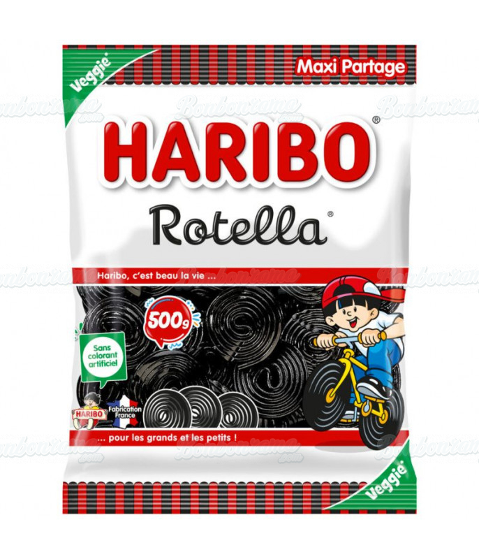 Bonbon gélifié en vrac Sachet Haribo 500 g Rotella en gros conditionnement