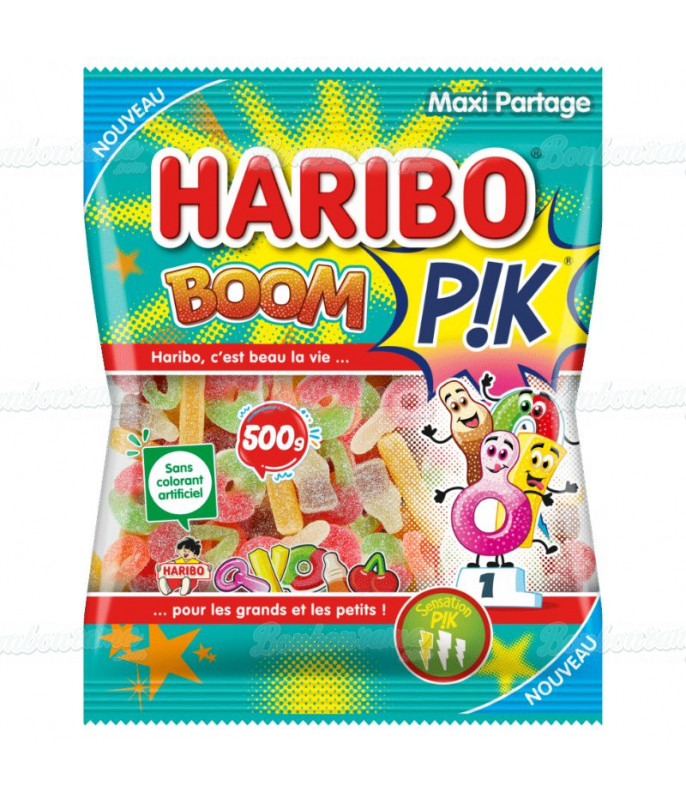 Bonbon gélifié en vrac Sachet Haribo 500 gr Boom Pik en gros conditionnement