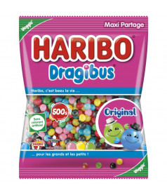 Bonbon gélifié en vrac Sachet Haribo 500 gr Dragibus en gros conditionnement
