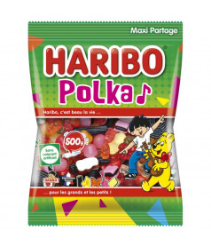 Bonbon gélifié en vrac Sachet Haribo 500 g Polka en gros conditionnement