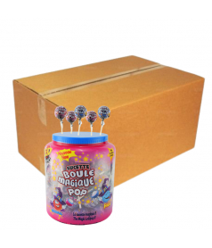 Lolly Brabo Magische Bal Pop – Tube 60 stuks |Bonbonrama