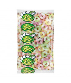 Lutti Arlequin Fizz – Säuerliche Ring-Bonbons lose 2 kg | Süßwaren-Großhandel | bonbonrama.com