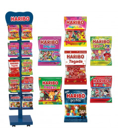 Pack 198 sachets 500 g Haribo + Présentoir 10 broches