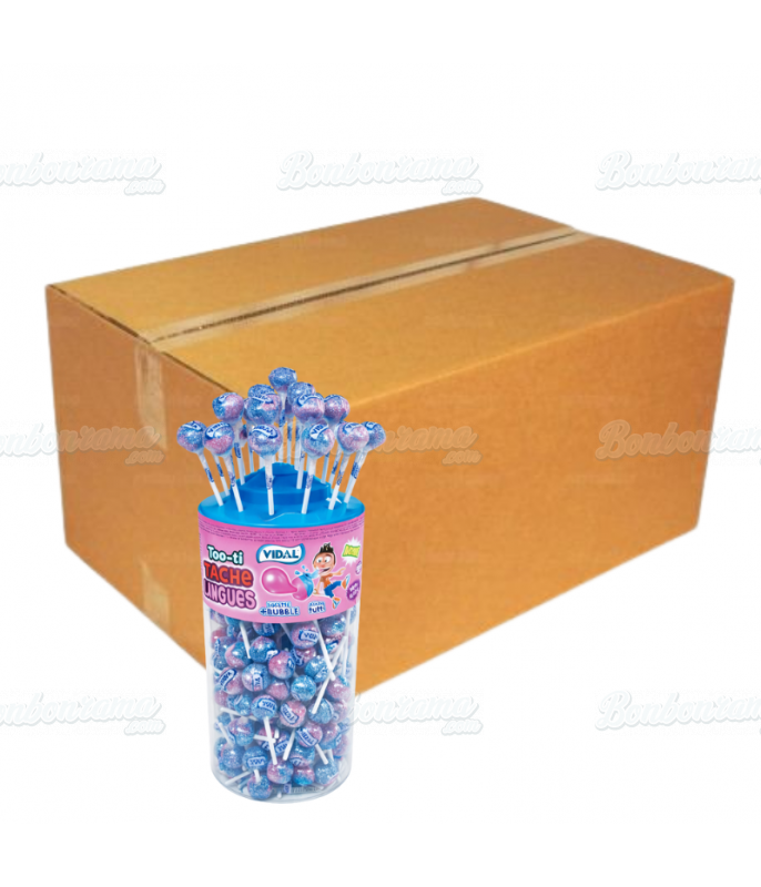 Zure Tongkleurende Lolly Too-Ti – Tube 150 stuks | bonbonrama.com