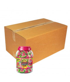 Confiserie ludique Johny Bee 3D Juicy Gummy Watermelon en gros conditionnement